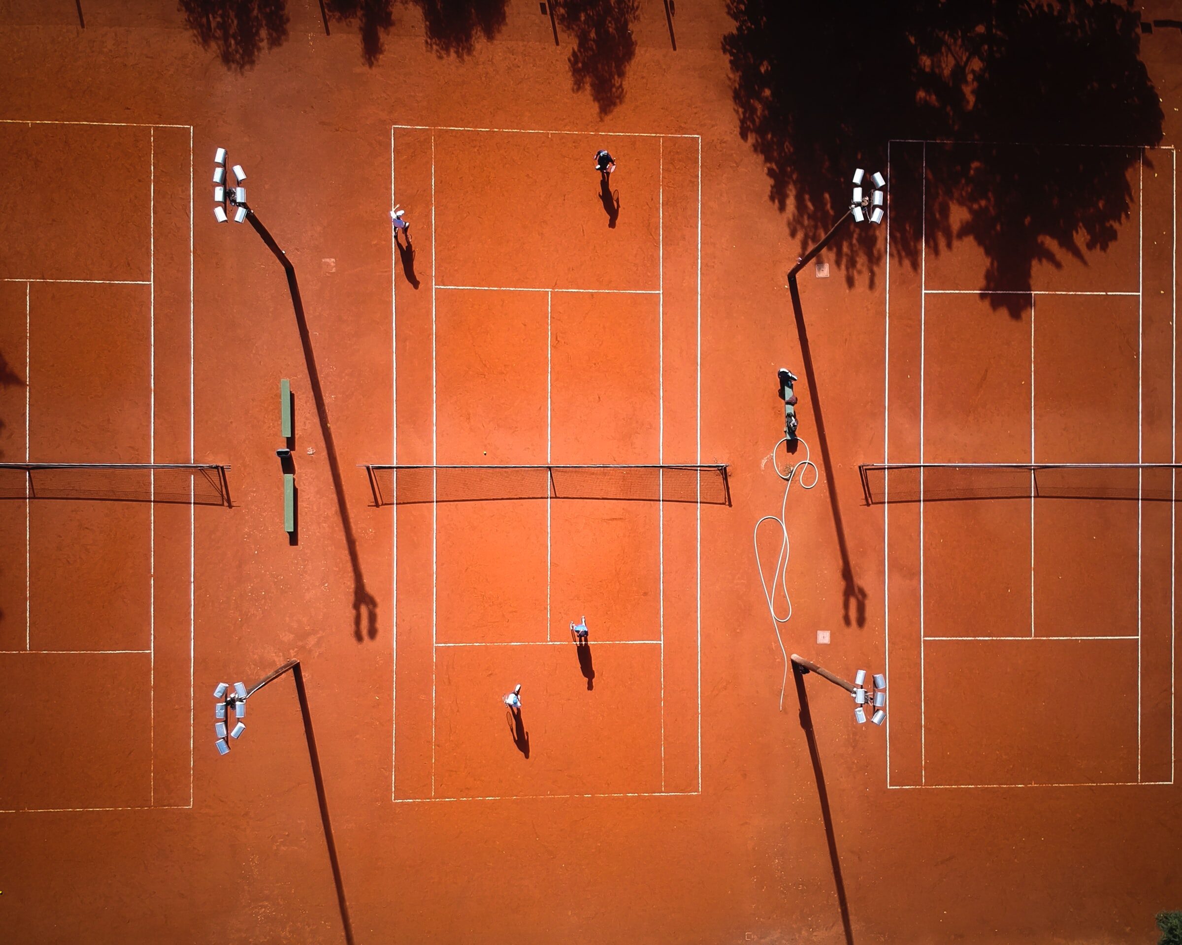 Tennisplätze von oben